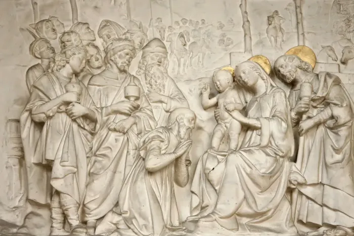 Framed Print : Adoration of the Magi, St. Germain l Auxerrois church, Paris, France, Europe Framed Print : Adoration of the Magi, St. Germain l Auxerrois church, Paris, France, Europe