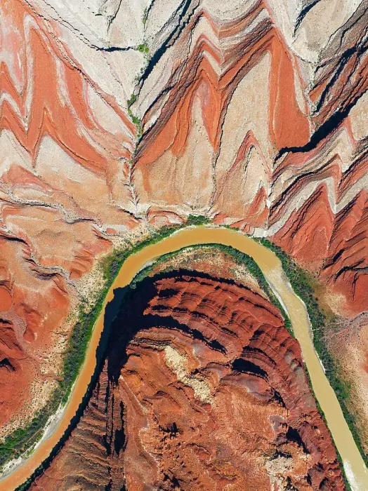 Framed Print : Aerial abstract view taken by drone of particular rock formation during a sunny summer day, Mexican Hat, Utah, United States of America, North America Framed Print : Aerial abstract view taken by drone of particular rock formation during a sunny summer day, Mexican Hat, Utah, United States of America, North America