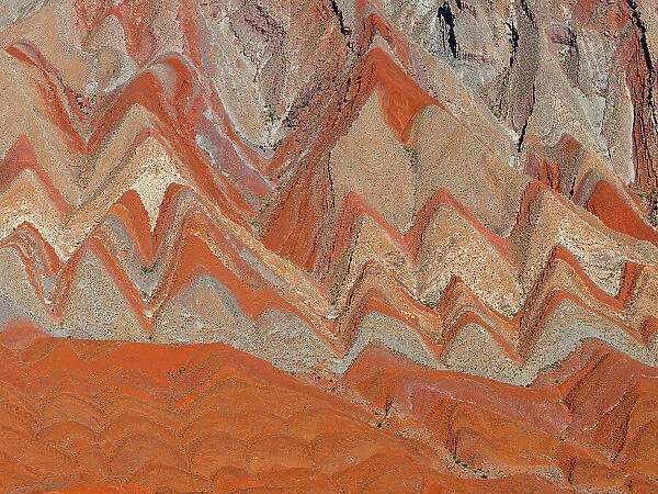 Aerial abstract view taken by drone of particular rocks formation during a sunny summer day, Utah, United States of America, North America