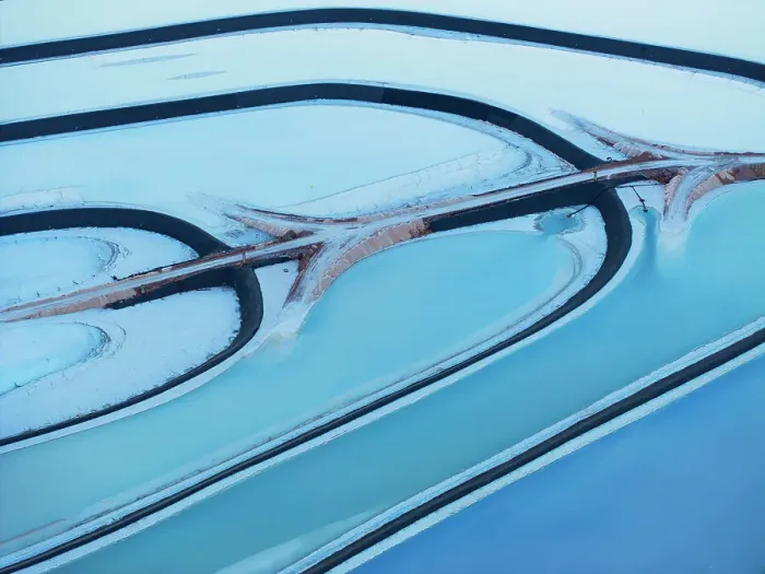 Framed Print : Aerial abstract view taken by drone of Potash Pond during a summer day, Moab, Utah, United States of America, North America Framed Print : Aerial abstract view taken by drone of Potash Pond during a summer day, Moab, Utah, United States of America, North America