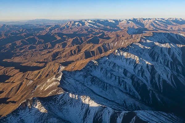 Aerial of Afghanistan around Bamyan, Afghanistan, Asia