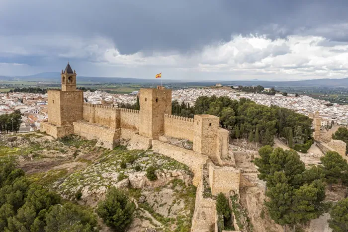 Framed Print : Aerial of the Antequera Castle, Antequera, Andalusia, Spain, Europe Framed Print : Aerial of the Antequera Castle, Antequera, Andalusia, Spain, Europe