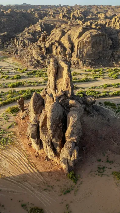 Framed Print : Aerial of beautiful rock formations around Zouar, Tibesti Mountains, Chad Framed Print : Aerial of beautiful rock formations around Zouar, Tibesti Mountains, Chad