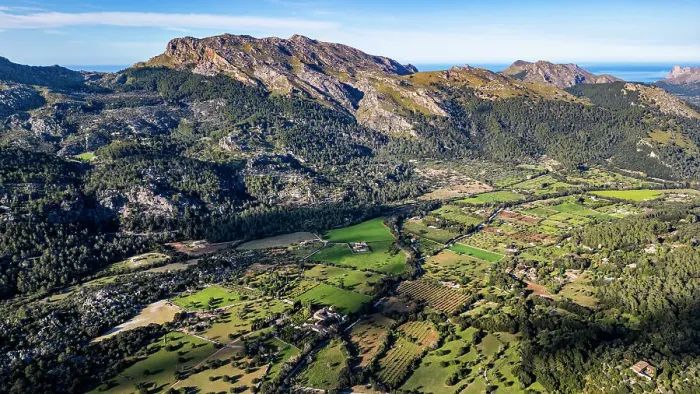 Framed Print : Aerial of the beautiful valley behind Pollenca, Mallorca, Balearic islands, Spain, Mediterranean, Europe Framed Print : Aerial of the beautiful valley behind Pollenca, Mallorca, Balearic islands, Spain, Mediterranean, Europe