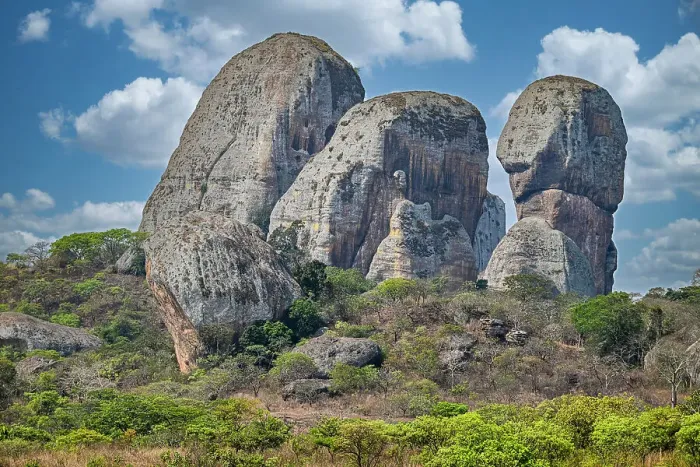 Framed Print : Aerial of black rocks of Pungo Andongo, Malanje, Angola, Africa Framed Print : Aerial of black rocks of Pungo Andongo, Malanje, Angola, Africa