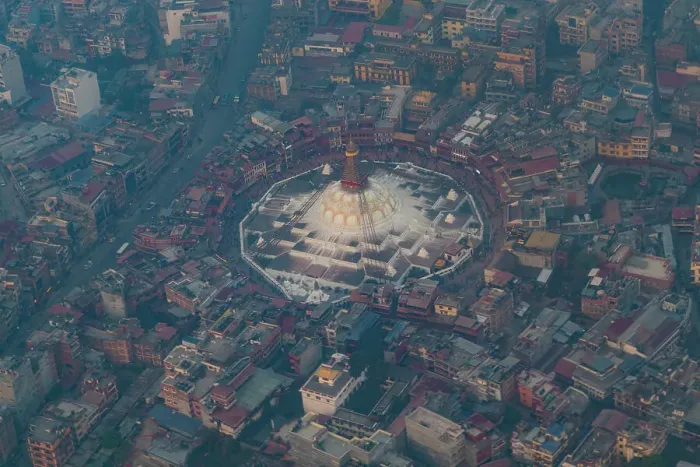 Framed Print : Aerial of the Boudhanath Stupa, UNESCO World Heritage Site, Kathmandu, Nepal, Asia Framed Print : Aerial of the Boudhanath Stupa, UNESCO World Heritage Site, Kathmandu, Nepal, Asia