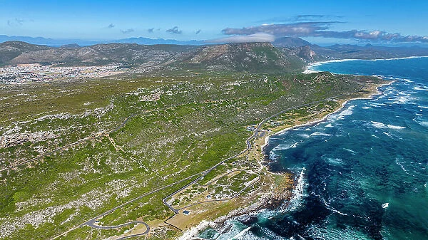 Aerial of Cape of Good Hope, Cape Town, South Africa, Africa