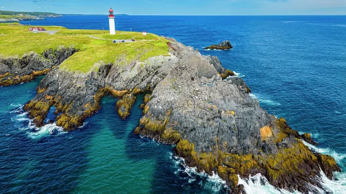 Framed Print : Aerial of Cape Race Lighthouse, Mistaken Point, UNESCO World Heritage Site, Avalon Peninsula, Newfoundland, Canada, North America Framed Print : Aerial of Cape Race Lighthouse, Mistaken Point, UNESCO World Heritage Site, Avalon Peninsula, Newfoundland, Canada, North America