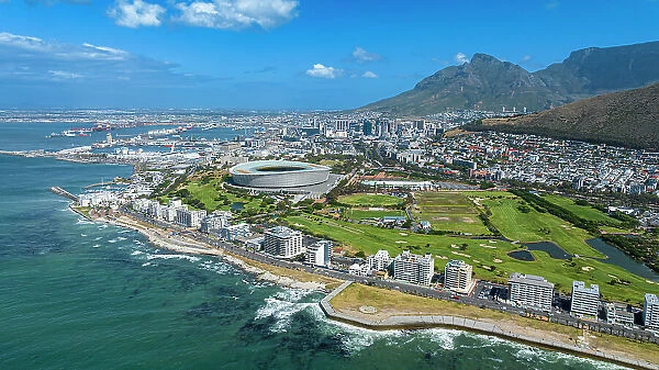 Aerial of Cape Town, South Africa, Africa