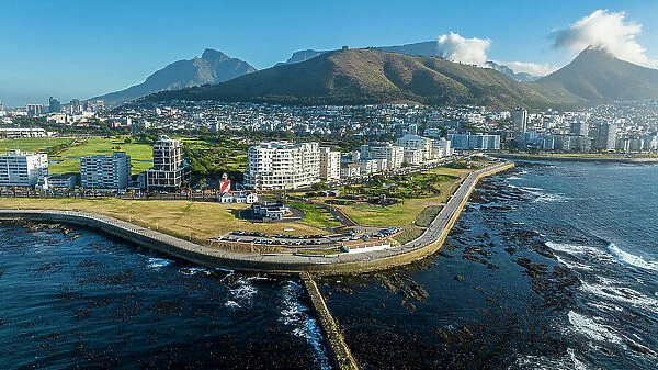 Aerial of Cape Town, South Africa, Africa