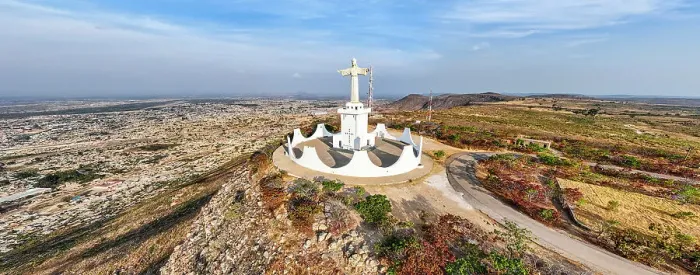Framed Print : Aerial of the Christ the King Statue, overlooking Lubango, Angola, Africa Framed Print : Aerial of the Christ the King Statue, overlooking Lubango, Angola, Africa