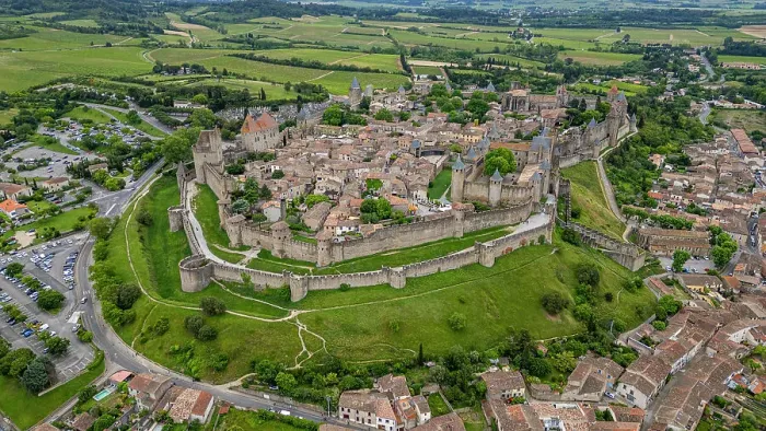 Framed Print : Aerial of the Cite de Carcassonne citadel, UNESCO World Heritage Site, Carcassonne, Aude, Occitania, France, Europe Framed Print : Aerial of the Cite de Carcassonne citadel, UNESCO World Heritage Site, Carcassonne, Aude, Occitania, France, Europe