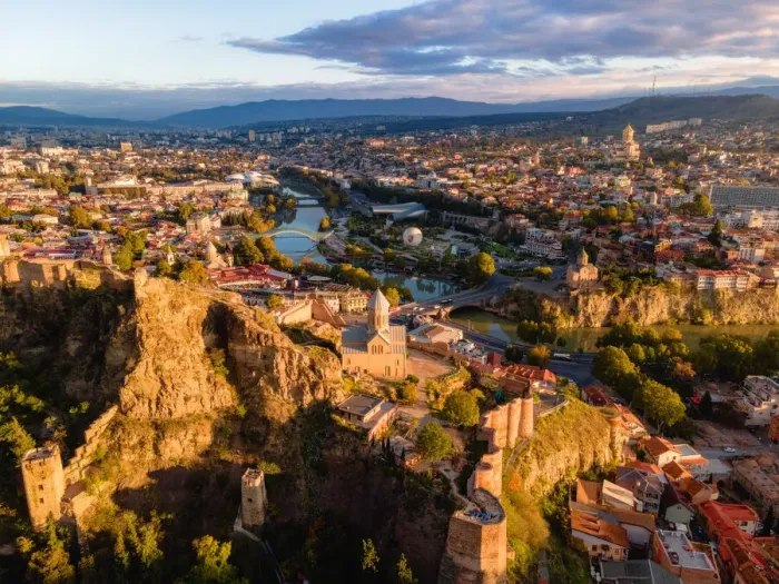 Framed Print : Aerial cityscape view of Tbilisis old town at sunrise, Tbilisi, Georgia (Sakartvelo) Framed Print : Aerial cityscape view of Tbilisis old town at sunrise, Tbilisi, Georgia (Sakartvelo)