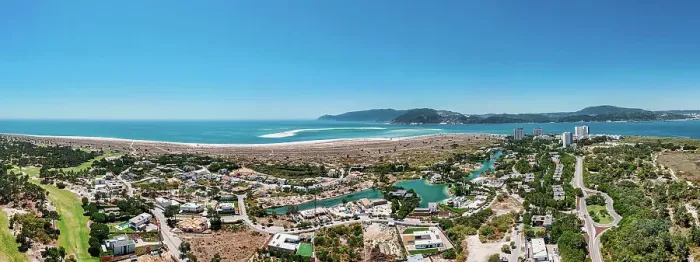 Framed Print : Aerial drone panoramic view of Troia, a peninsula located in Grandola Municipality, next to Sado River estuary, with Arrabida mountain range on left, Alentejo, Portugal, Europe Framed Print : Aerial drone panoramic view of Troia, a peninsula located in Grandola Municipality, next to Sado River estuary, with Arrabida mountain range on left, Alentejo, Portugal, Europe