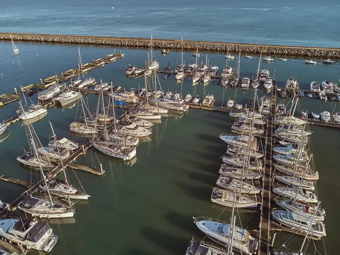 Framed Print : An aerial drone view of boats moored in the marina at Brixham, in Torbay, Devon, Great Britain Framed Print : An aerial drone view of boats moored in the marina at Brixham, in Torbay, Devon, Great Britain