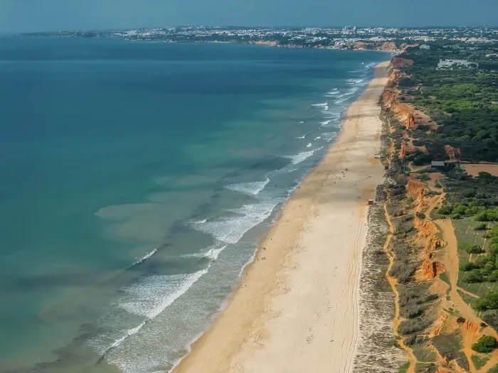 Framed Print : Aerial drone view of Falesia Beach in Vilamoura, Algarve, Portugal Framed Print : Aerial drone view of Falesia Beach in Vilamoura, Algarve, Portugal