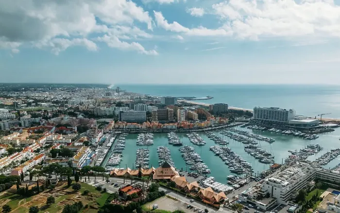 Framed Print : Aerial drone view of Vilamoura Marina in Vilamoura, Algarve, Portugal Framed Print : Aerial drone view of Vilamoura Marina in Vilamoura, Algarve, Portugal