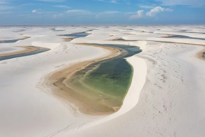 Framed Print : Aerial of freshwater lakes between huge sand dunes in the Lencois Maranhenses National Park, Maranhao, Brazil, South America Framed Print : Aerial of freshwater lakes between huge sand dunes in the Lencois Maranhenses National Park, Maranhao, Brazil, South America