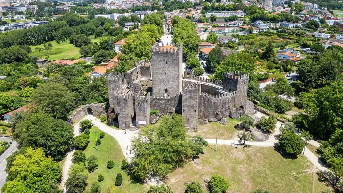 Framed Print : Aerial of the Guimaraes Castle, UNESCO World Heritage Site, Guimaraes, Norte, Portugal, Europe Framed Print : Aerial of the Guimaraes Castle, UNESCO World Heritage Site, Guimaraes, Norte, Portugal, Europe