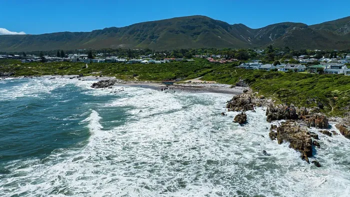 Framed Print : Aerial of Hermanus, Western Cape Province, South Africa, Africa Framed Print : Aerial of Hermanus, Western Cape Province, South Africa, Africa