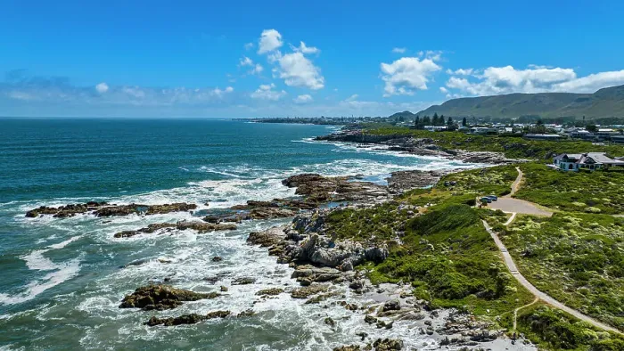 Framed Print : Aerial of Hermanus and its white beaches, Western Cape Province, South Africa, Africa Framed Print : Aerial of Hermanus and its white beaches, Western Cape Province, South Africa, Africa
