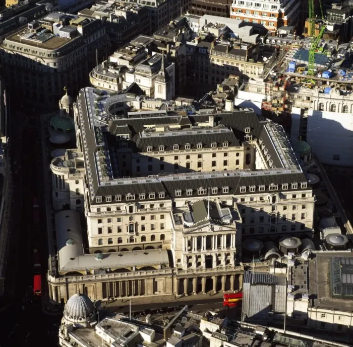 Framed Print : Aerial image of the Bank of England, City of London, London, England, United Kingdom Framed Print : Aerial image of the Bank of England, City of London, London, England, United Kingdom
