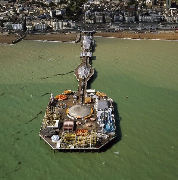 Aerial image of Brighton Pier (Palace Pier), Brighton, Sussex, England