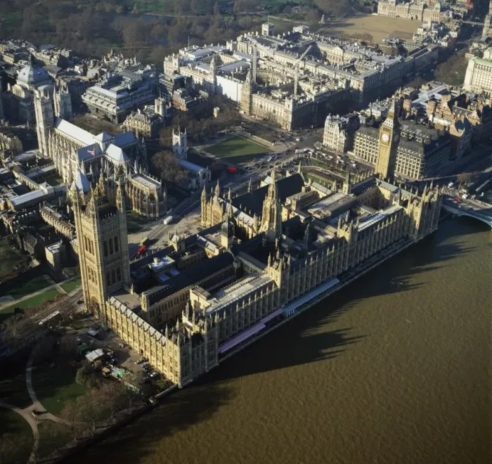 Framed Print : Aerial image of the Houses of Parliament (Palace of Westminster) and Big Ben Framed Print : Aerial image of the Houses of Parliament (Palace of Westminster) and Big Ben