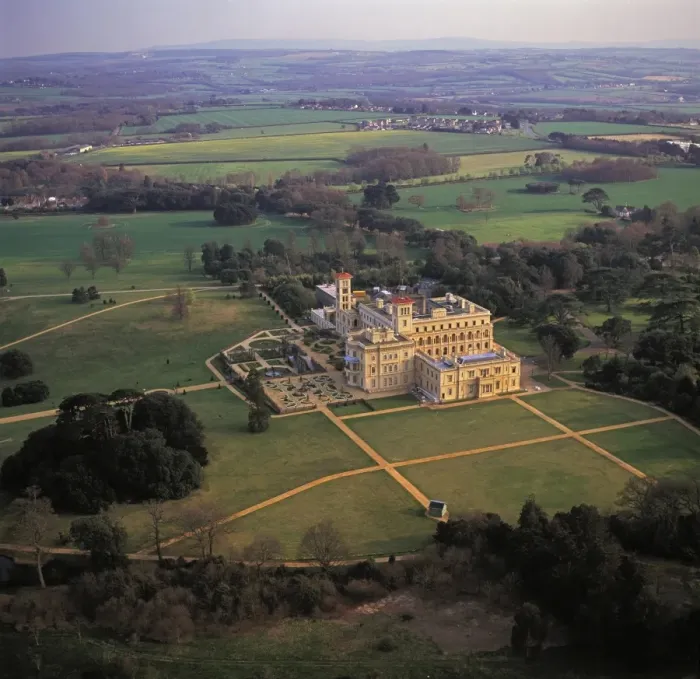 Framed Print : Aerial image of Osborne House, Isle of Wight, England, United Kingdom, Europe Framed Print : Aerial image of Osborne House, Isle of Wight, England, United Kingdom, Europe
