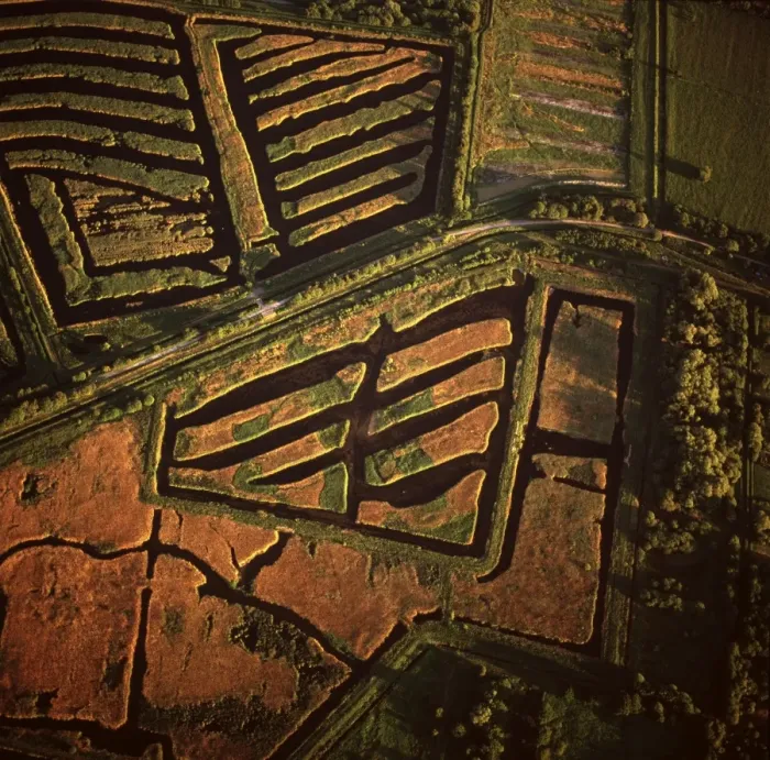 Framed Print : Aerial image of peat extraction, Westhay Moor, near Glastonbury, Somerset Framed Print : Aerial image of peat extraction, Westhay Moor, near Glastonbury, Somerset