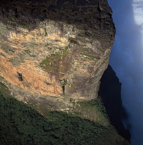 Aerial image of tepuis showing northern prow in the Guyanese sector of Mount Roraima