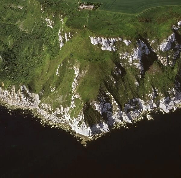 Aerial image of White Nothe, on the Jurassic Coast, UNESCO World Heritage Site