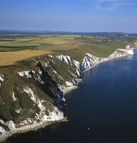 Aerial image of White Nothe, on the Jurassic Coast, UNESCO World Heritage Site