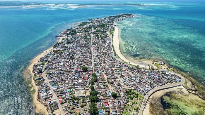 Framed Print : Aerial of the Island of Mozambique, UNESCO World Heritage Site, Mozambique, Africa Framed Print : Aerial of the Island of Mozambique, UNESCO World Heritage Site, Mozambique, Africa