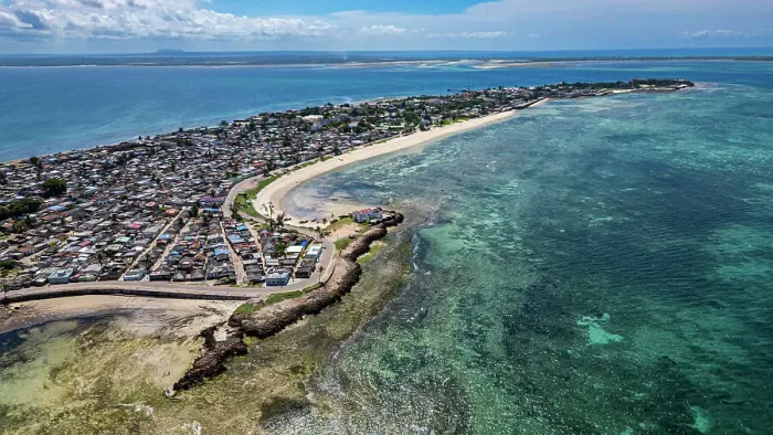 Framed Print : Aerial of the Island of Mozambique, UNESCO World Heritage Site, Mozambique, Africa Framed Print : Aerial of the Island of Mozambique, UNESCO World Heritage Site, Mozambique, Africa