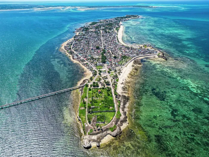 Framed Print : Aerial of the Island of Mozambique, UNESCO World Heritage Site, Mozambique, Africa Framed Print : Aerial of the Island of Mozambique, UNESCO World Heritage Site, Mozambique, Africa