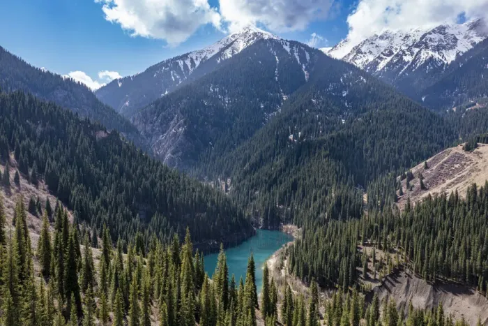 Framed Print : Aerial of the Kaindy Lake with its dead trees, Kolsay Lakes National Park, Tian Shan mountains, Kazakhstan, Central Asia, Asia Framed Print : Aerial of the Kaindy Lake with its dead trees, Kolsay Lakes National Park, Tian Shan mountains, Kazakhstan, Central Asia, Asia