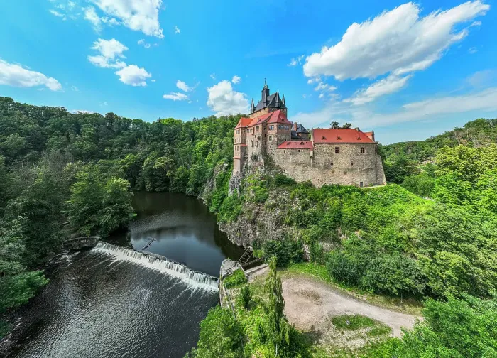 Framed Print : Aerial of Kriebstein Castle, on the Zschopau River, Kriebstein, Saxony, Germany, Europe Framed Print : Aerial of Kriebstein Castle, on the Zschopau River, Kriebstein, Saxony, Germany, Europe