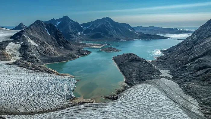 Framed Print : Aerial of Kulusuk, Greenland, Denmark, Polar Regions