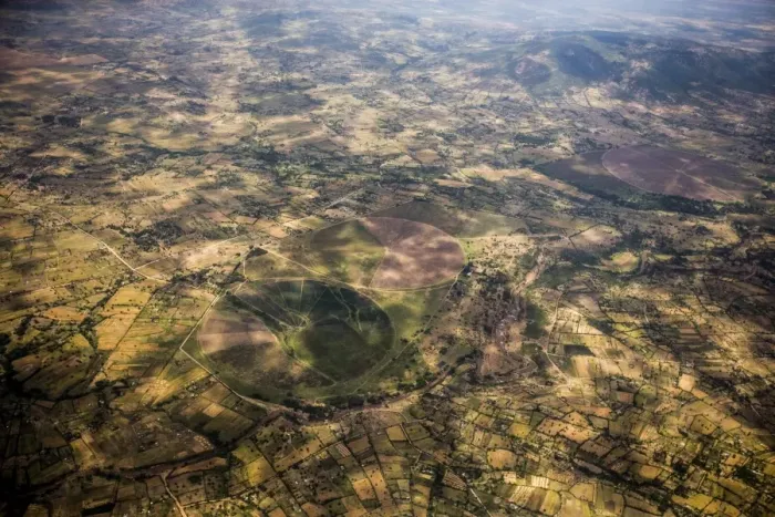 Framed Print : Aerial landscape, Kenya, East Africa, Africa Framed Print : Aerial landscape, Kenya, East Africa, Africa