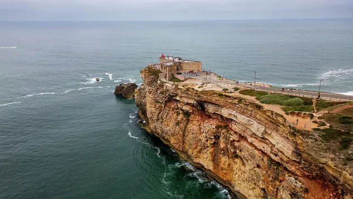 Framed Print : Aerial of the lighthouse of Nazare, Oeste, Portugal, Europe Framed Print : Aerial of the lighthouse of Nazare, Oeste, Portugal, Europe