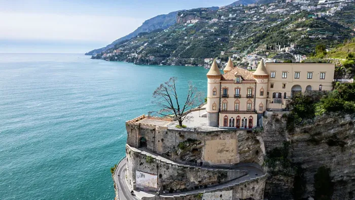 Framed Print : Aerial of a palace above Minori, The Amalfi Coast, UNESCO World Heritage Site, Campania, Italy, Europe Framed Print : Aerial of a palace above Minori, The Amalfi Coast, UNESCO World Heritage Site, Campania, Italy, Europe