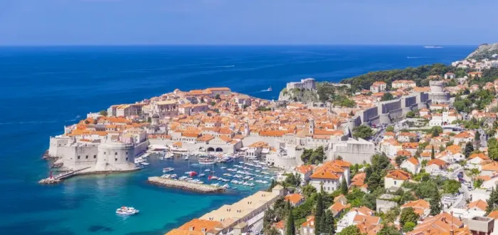 Framed Print : Aerial panorama of Old Port and Dubrovnik Old town, UNESCO World Heritage Site, Dubrovnik Framed Print : Aerial panorama of Old Port and Dubrovnik Old town, UNESCO World Heritage Site, Dubrovnik