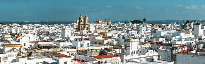 Framed Print : Aerial panoramic view of Cadiz, Spain Framed Print : Aerial panoramic view of Cadiz, Spain
