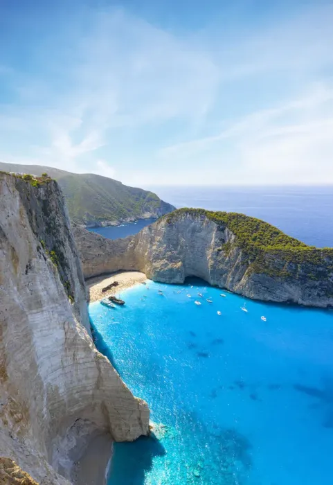 Framed Print : Aerial panoramic view of cliffs surrounding the idyllic Navagio Beach (Shipwreck Beach), Zakynthos island, Greek Islands, Greece, Europe Framed Print : Aerial panoramic view of cliffs surrounding the idyllic Navagio Beach (Shipwreck Beach), Zakynthos island, Greek Islands, Greece, Europe