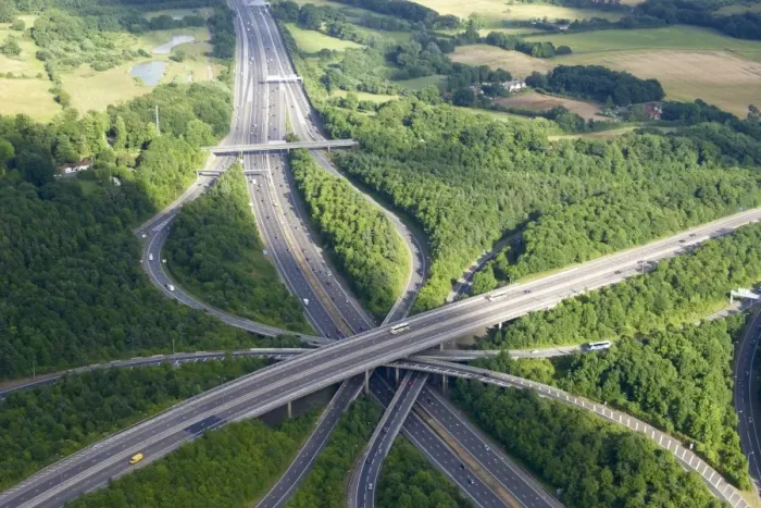 Framed Print : Aerial photo of M23 flyover M25, near Redhill, Surrey, England, United Kingdom, Europe Framed Print : Aerial photo of M23 flyover M25, near Redhill, Surrey, England, United Kingdom, Europe