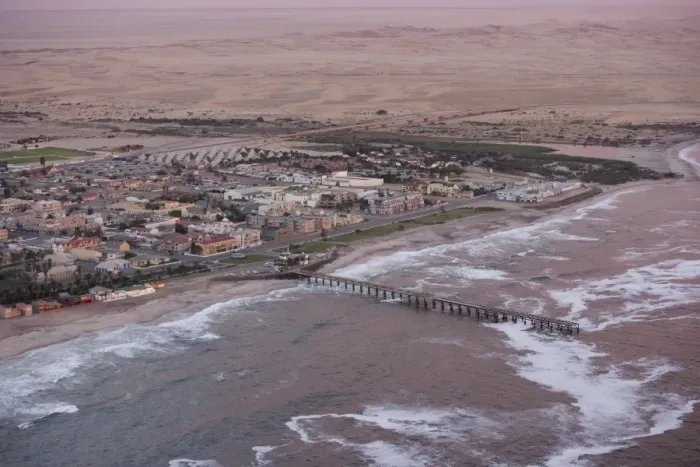 Framed Print : Aerial photo of Swakopmund, Namibia, Africa Framed Print : Aerial photo of Swakopmund, Namibia, Africa