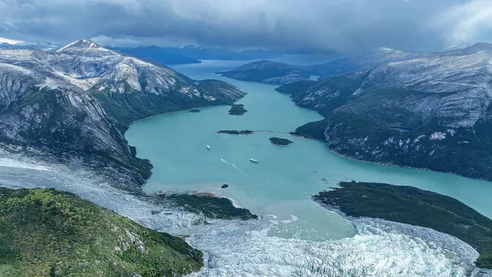 Framed Print : Aerial of Pia glacier and its fjord, Tierra del Fuego, Chile, South America Framed Print : Aerial of Pia glacier and its fjord, Tierra del Fuego, Chile, South America