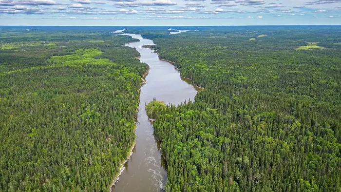 Framed Print : Aerial of the Pisew River, Pisew Falls Provincial Park, Thompson, Manitoba, Canada, North America Framed Print : Aerial of the Pisew River, Pisew Falls Provincial Park, Thompson, Manitoba, Canada, North America