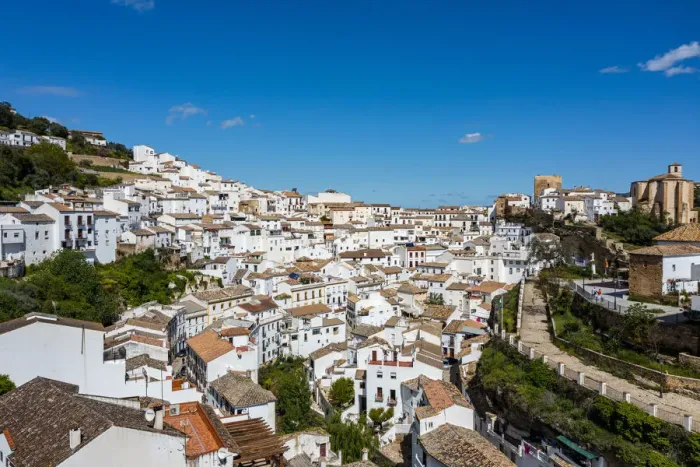 Framed Print : Aerial of the pueblo of Setenil de las Bodegas, Andalucia, Spain, Europe Framed Print : Aerial of the pueblo of Setenil de las Bodegas, Andalucia, Spain, Europe